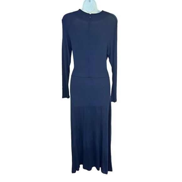 Vince Black Draped Jersey Midi Dress NWT Size Small - Picture 3 of 7